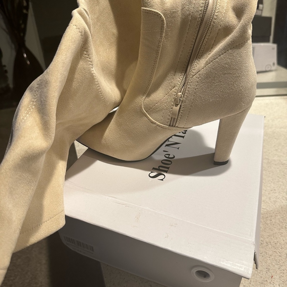 Elegant Cream Ankle Boots